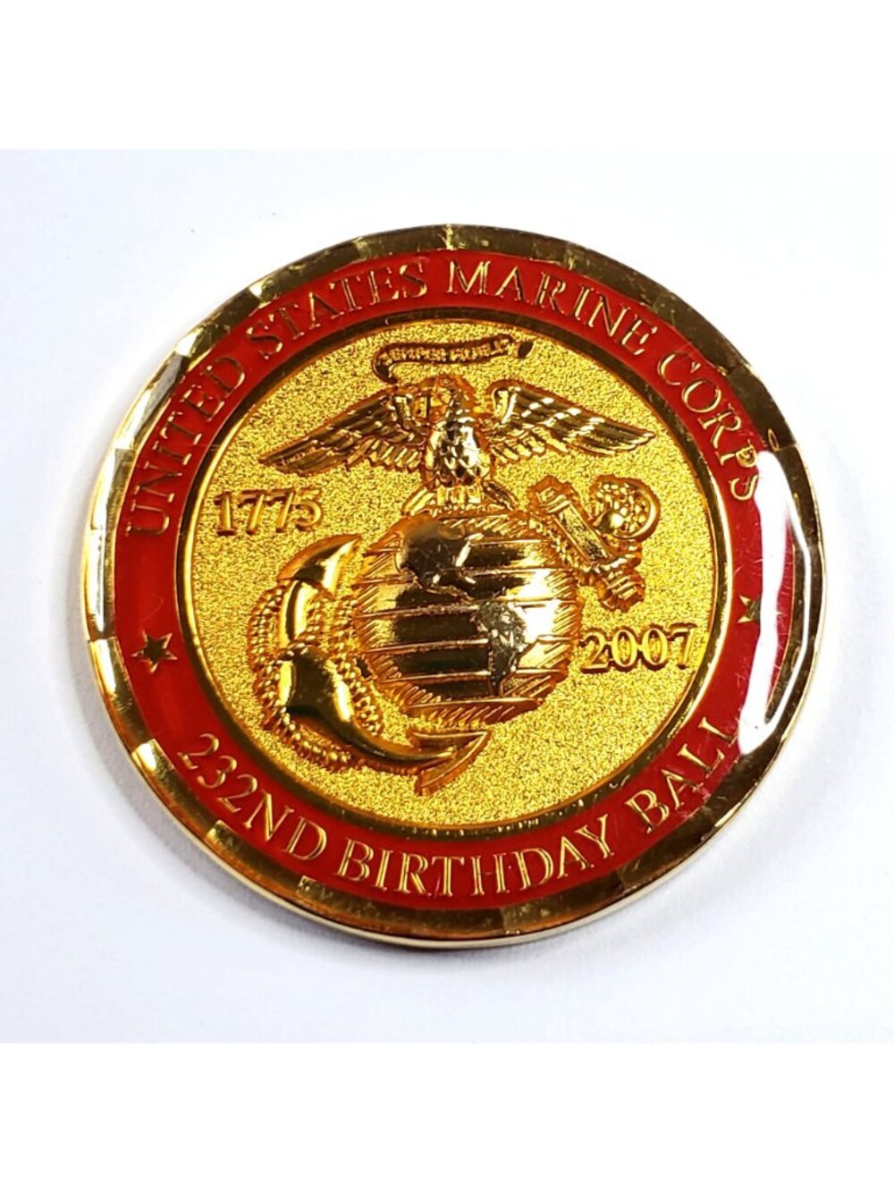 USMC 232nd Birthday Ball Challenge Coin 2nd Battalion 10th Marines 2007 EGA - Picture 3 of 7